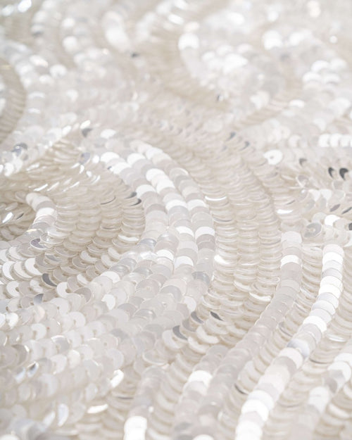 Tulle Sequence Geometric Fabric - Sharqiya - الشرقية