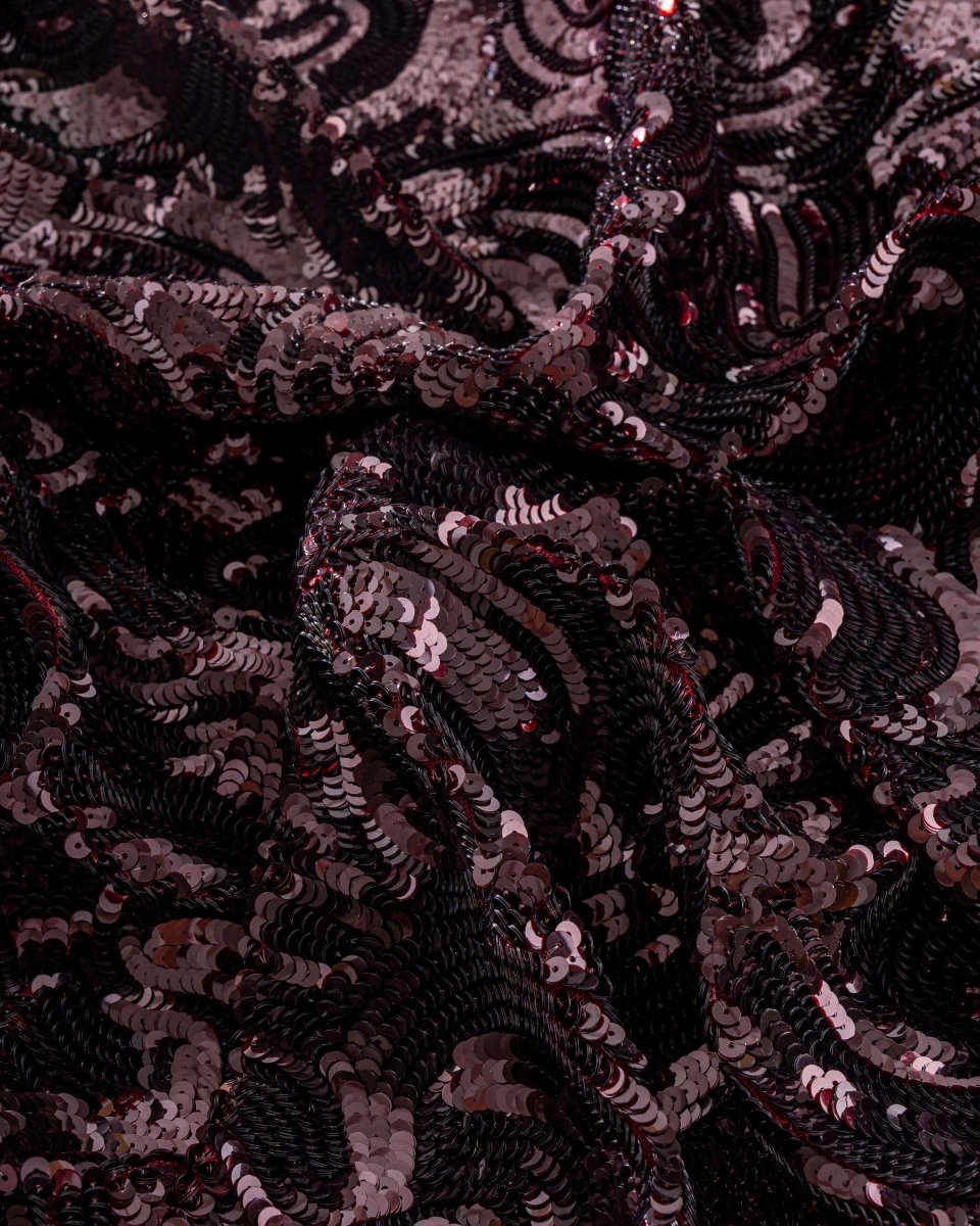 Tulle Sequence Geometric Fabric - Sharqiya - الشرقية