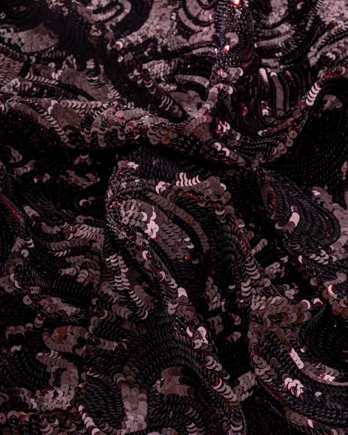 Tulle Sequence Geometric Fabric - Sharqiya - الشرقية