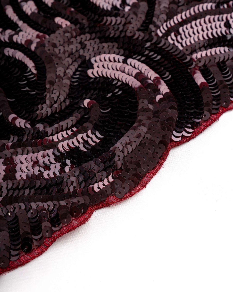 Tulle Sequence Geometric Fabric - Sharqiya - الشرقية