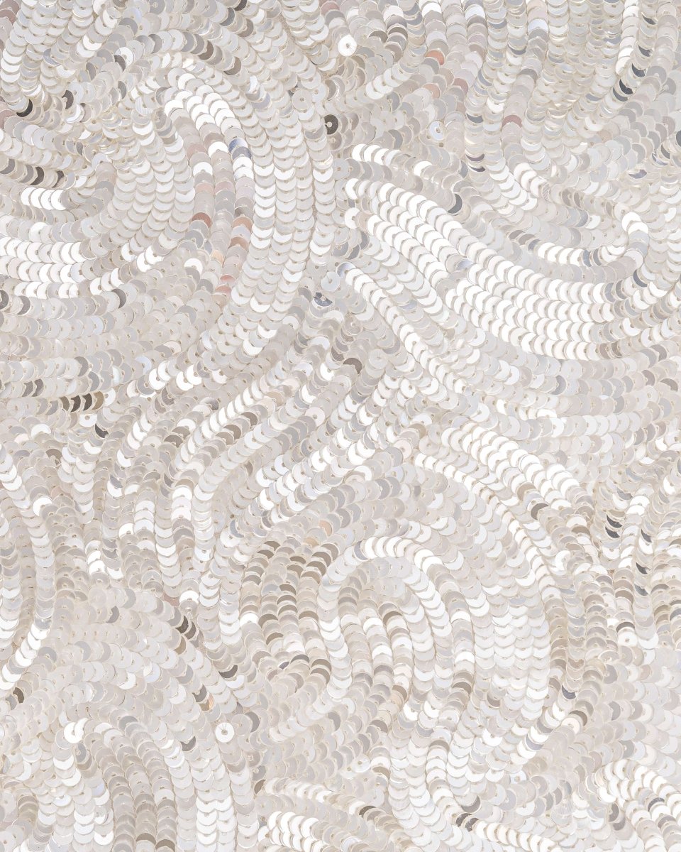 Tulle Sequence Geometric Fabric - Sharqiya - الشرقية