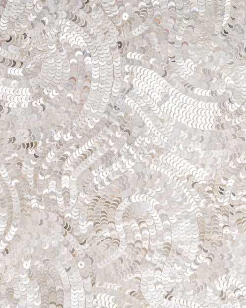 Tulle Sequence Geometric Fabric - Sharqiya - الشرقية