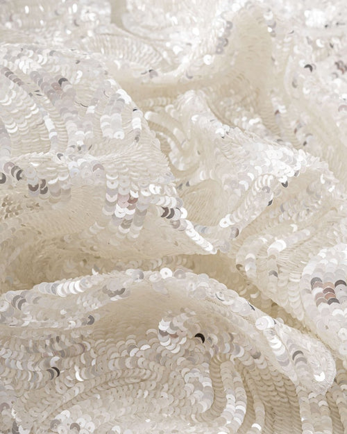Tulle Sequence Geometric Fabric - Sharqiya - الشرقية
