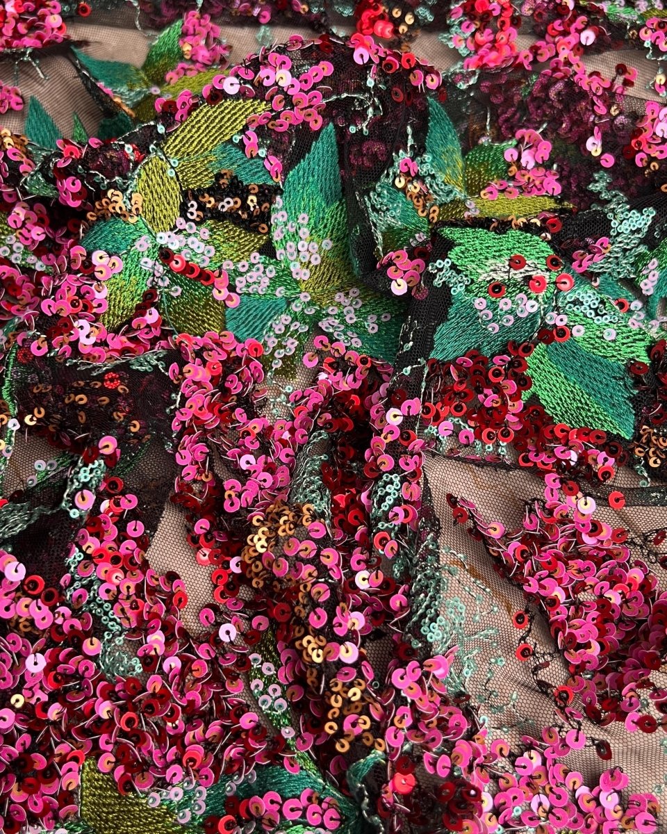 Tulle Tulle Floral Fabric - Sharqiya - الشرقية