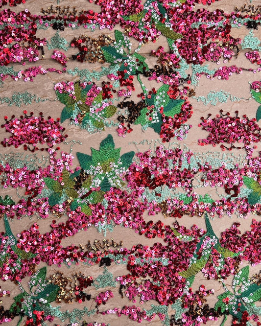 Tulle Tulle Floral Fabric - Sharqiya - الشرقية