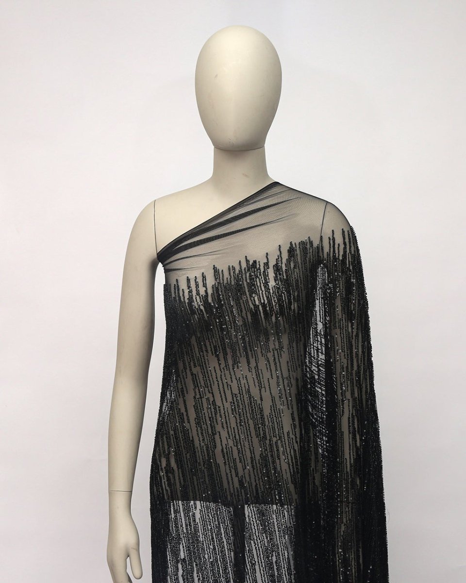 Tulle Tulle Striped Fabric - Sharqiya - الشرقية