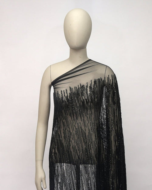 Tulle Tulle Striped Fabric - Sharqiya - الشرقية