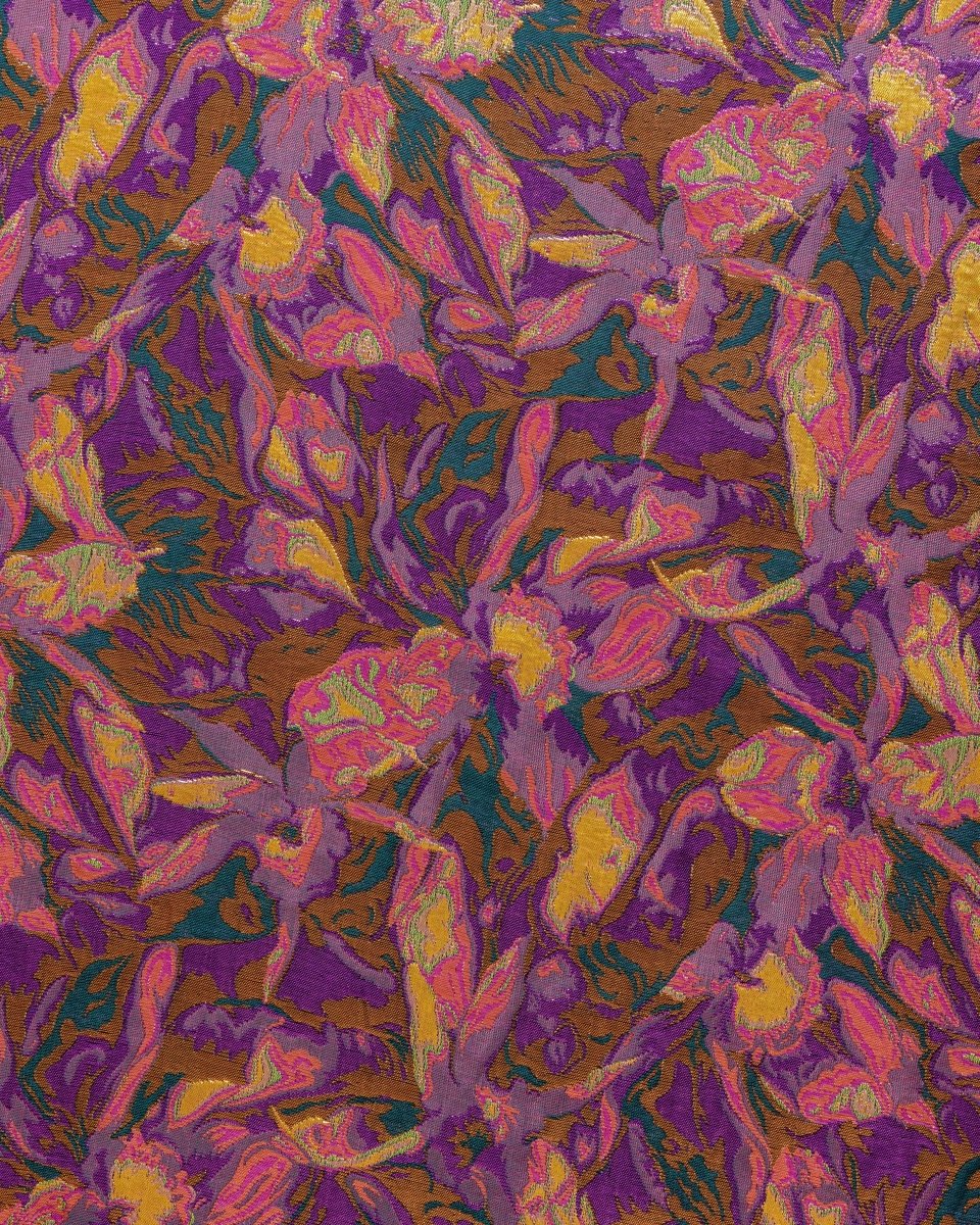 Valentino Silk Jacquard Geometric Fabric - Polyester - Sharqiya - الشرقية