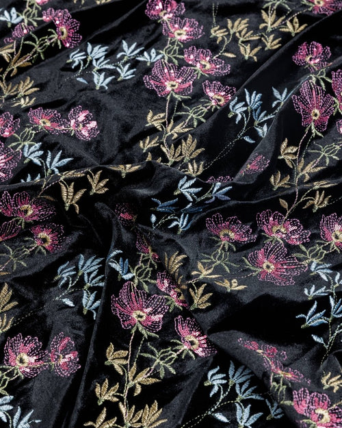 Velvet Embroidery with Sequins - Sharqiya - الشرقية