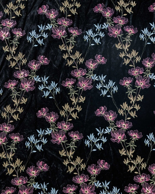 Velvet Embroidery with Sequins - Sharqiya - الشرقية