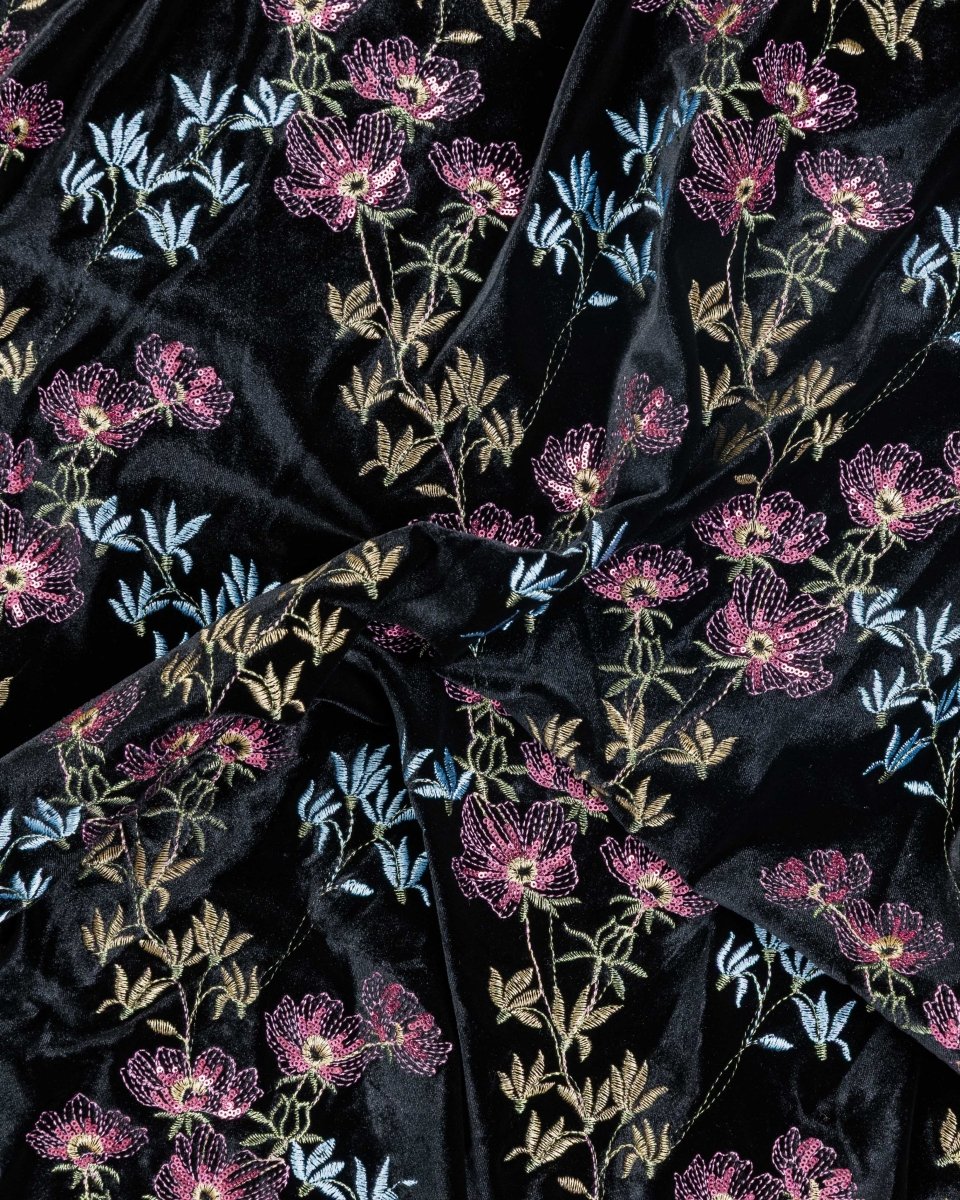 Velvet Embroidery with Sequins - Sharqiya - الشرقية