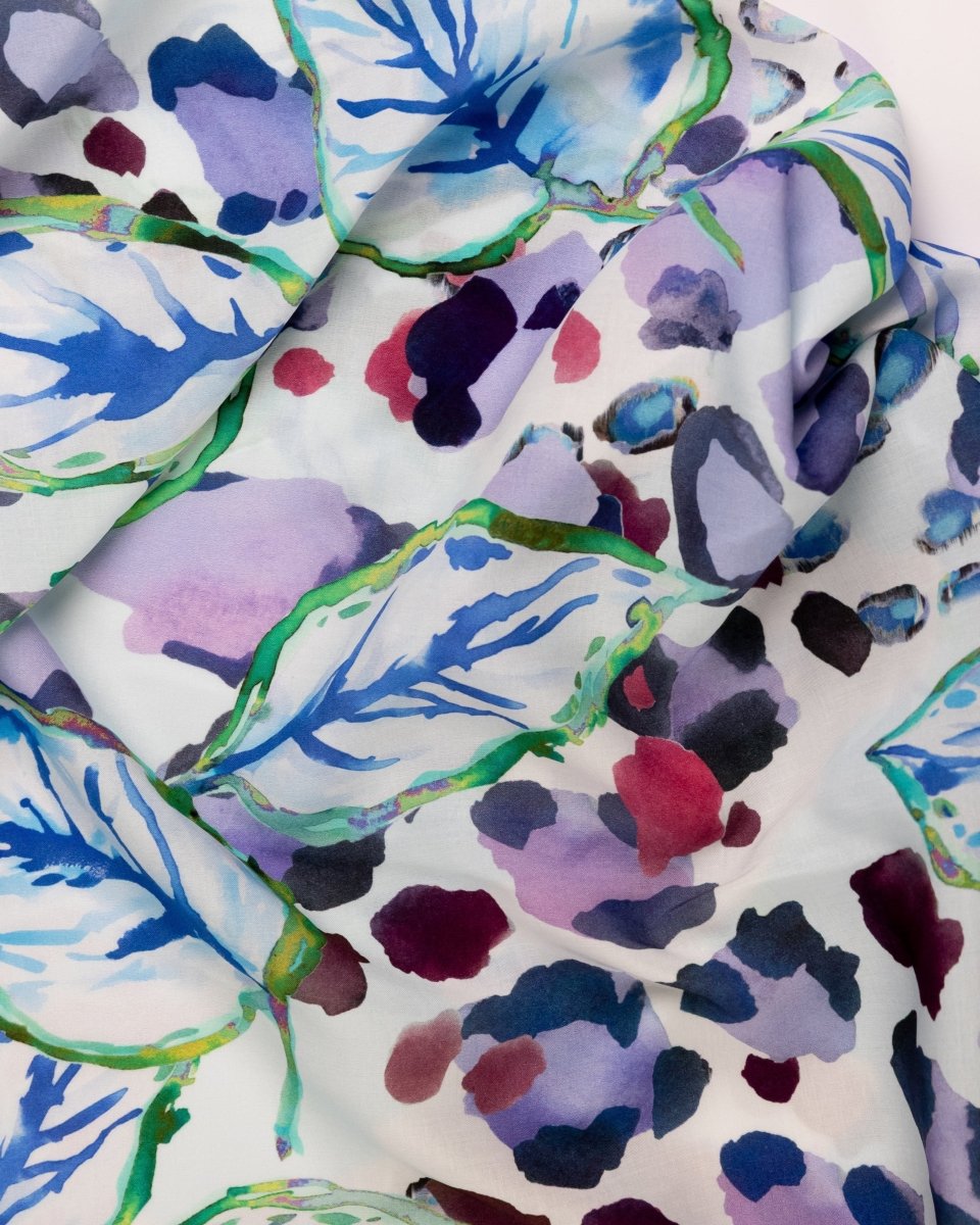 Viscose Cotton Viscose Floral Fabric - Sharqiya - الشرقية