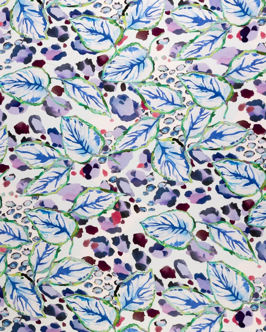 Viscose Cotton Viscose Floral Fabric - Sharqiya - الشرقية