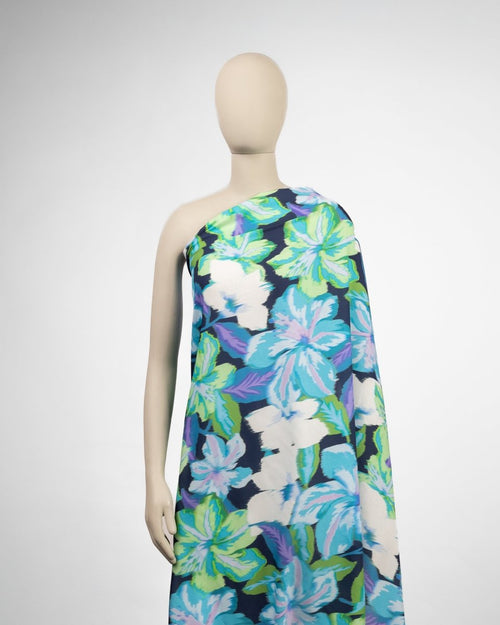 Viscose Cotton Viscose Floral Fabric - Sharqiya - الشرقية