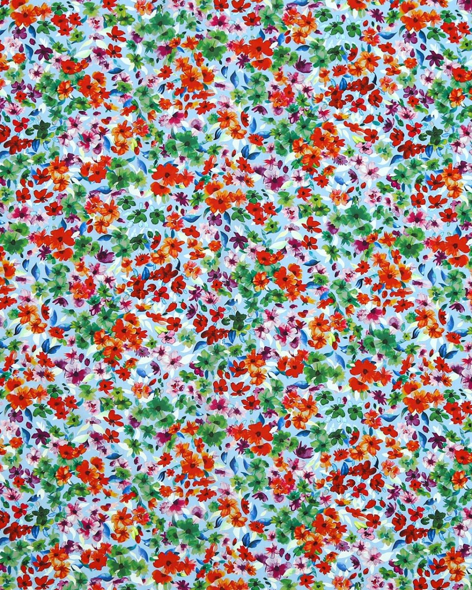 Viscose Linen Viscose Floral Fabric - Sharqiya - الشرقية