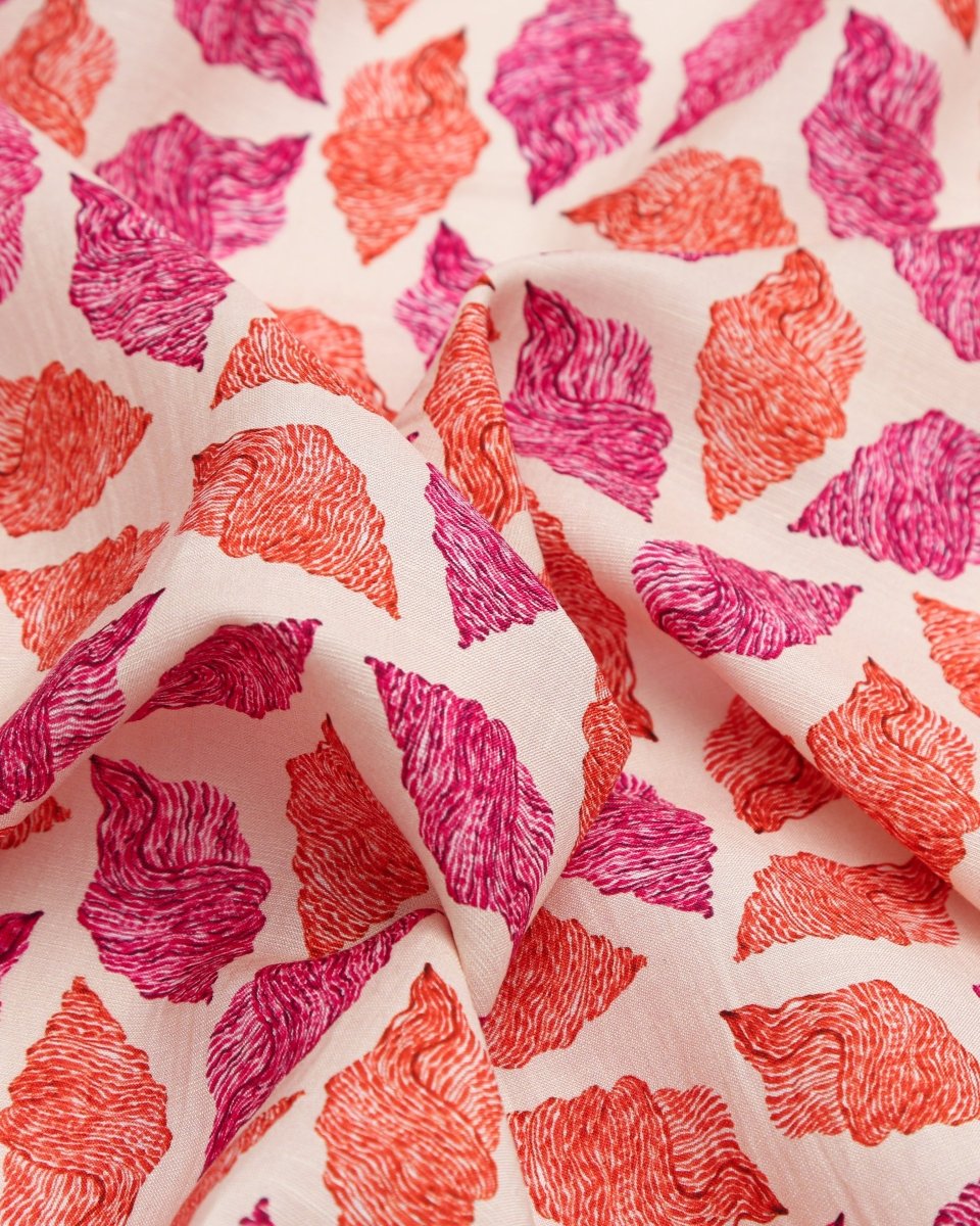 Viscose Linen Viscose Floral Fabric - Sharqiya - الشرقية