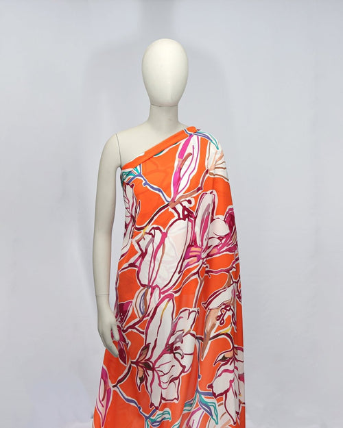 Viscose Rayon Floral Fabric - Sharqiya - الشرقية